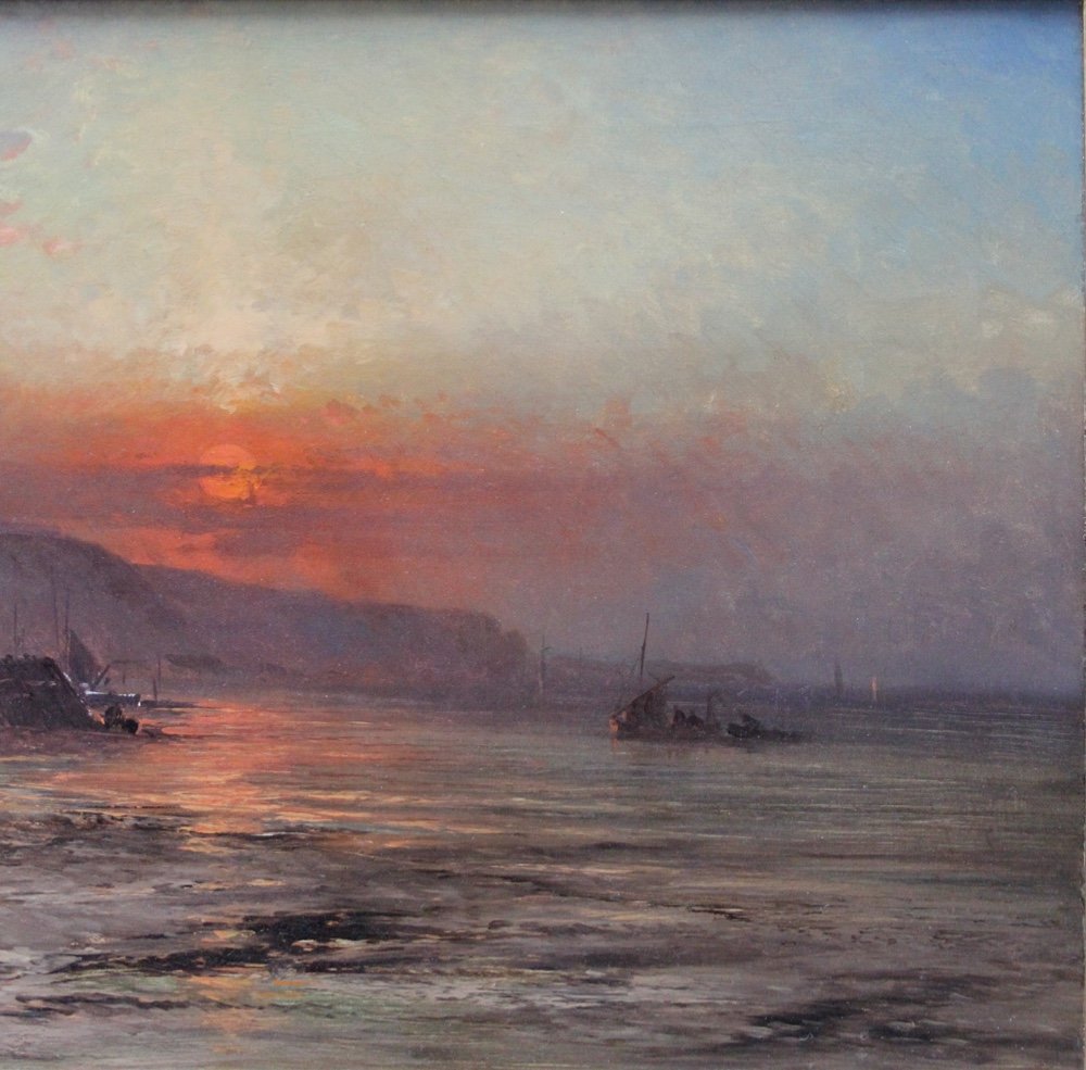 Coastal Landscape At Sunset By George Augustus Williams (british, 1814-1901)-photo-4