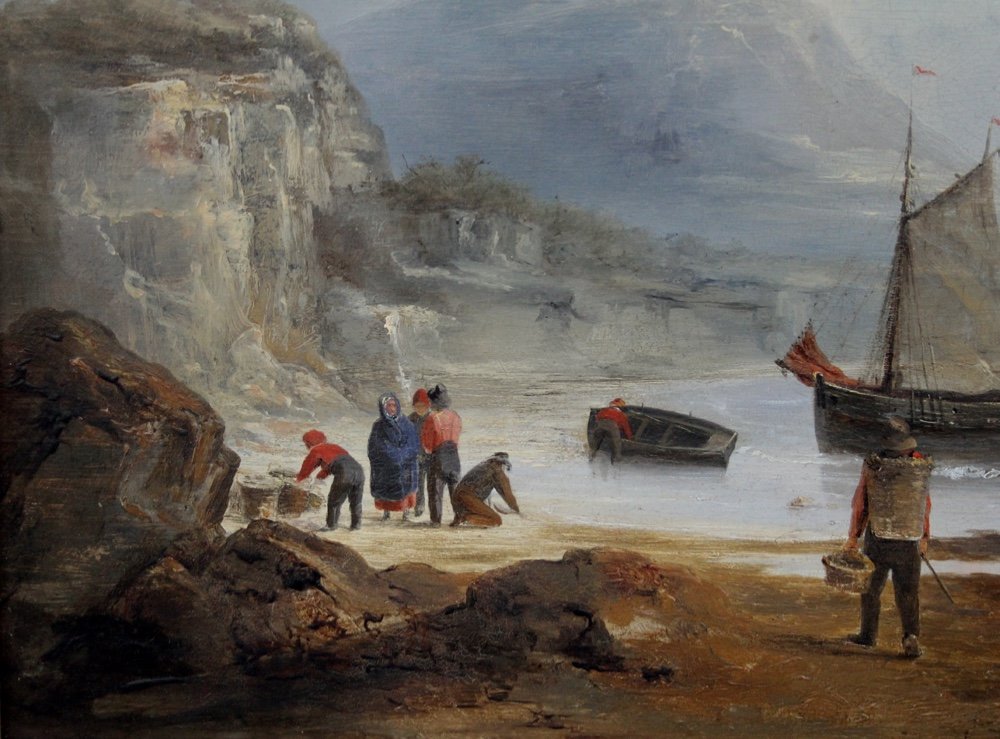 Déchargement des prises de pêche par Raymond Eugène GOETHALS (Français, 1804 - 1864)-photo-2