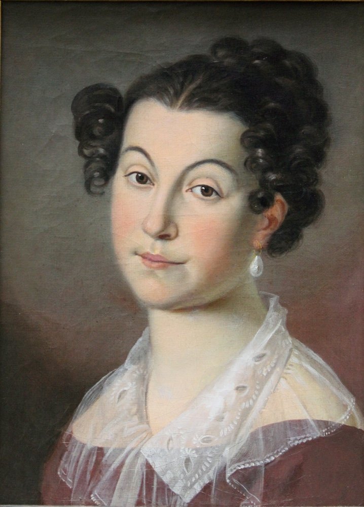 Portrait Of Amalia Leitenberger, Czech Or Austrian Painter, Early 19th Century-photo-2