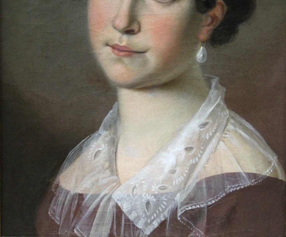 Portrait Of Amalia Leitenberger, Czech Or Austrian Painter, Early 19th Century-photo-4