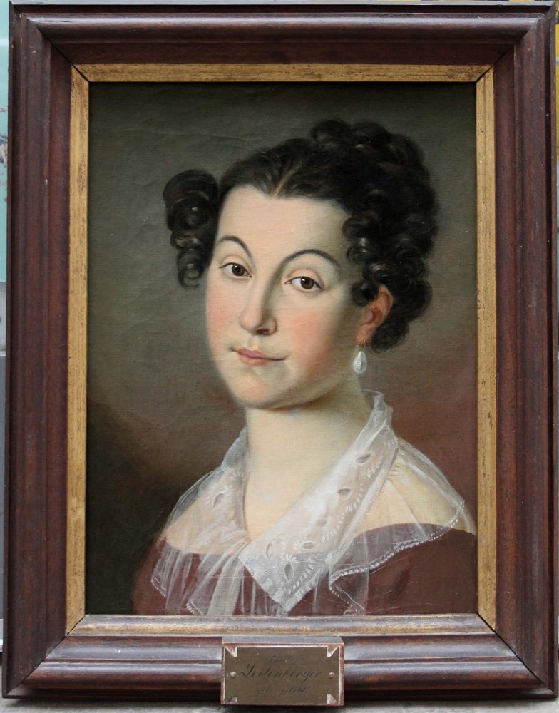 Portrait Of Amalia Leitenberger, Czech Or Austrian Painter, Early 19th Century