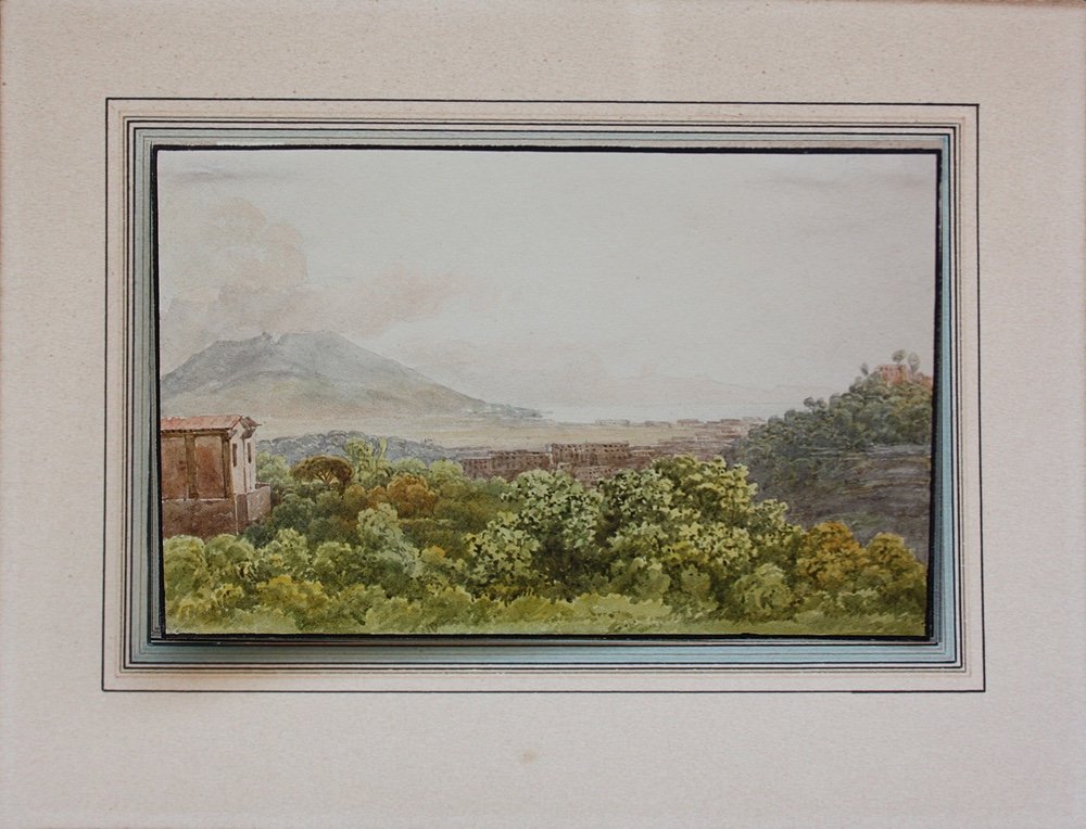 Thomas Ender (austrian, 1793-1875), Pair Of Neapolitan Views-photo-2