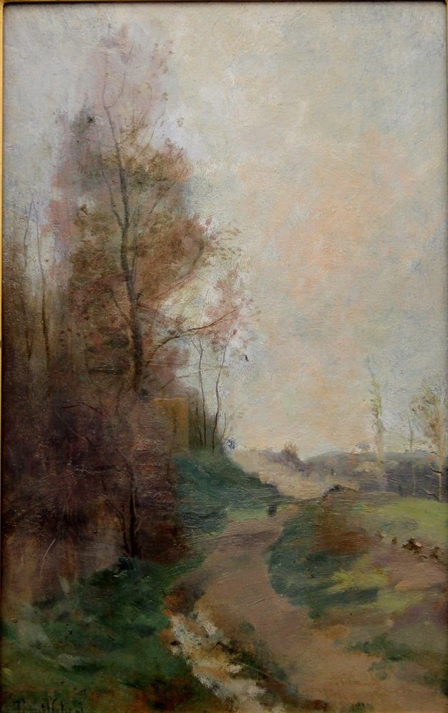 Paul Désiré Trouillebert (french, 1829 - 1900) Impressionist Landscape-photo-2