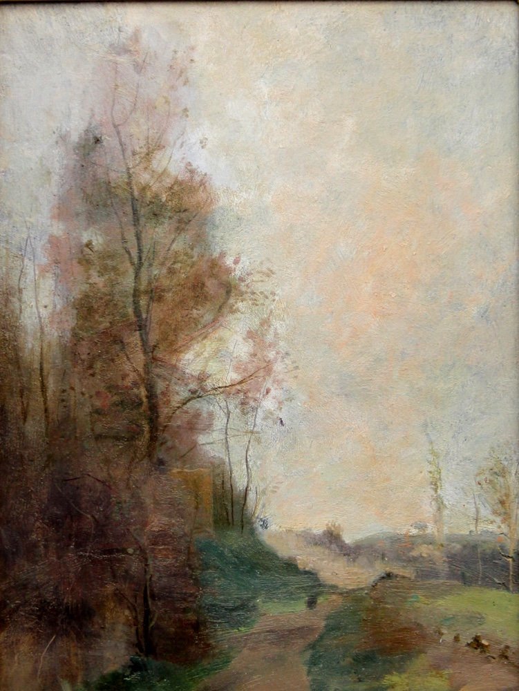 Paul Désiré Trouillebert (french, 1829 - 1900) Impressionist Landscape-photo-3