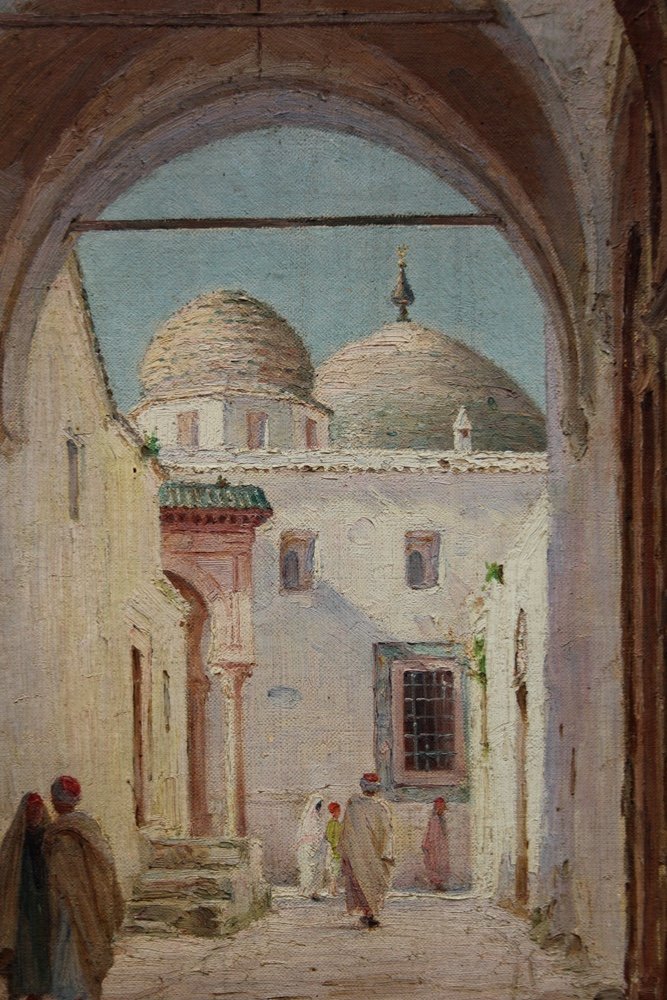 Street Scene In A Passage Of Tunis By Cécile Augustine Bougourd (french, 1857 - 1941)-photo-4