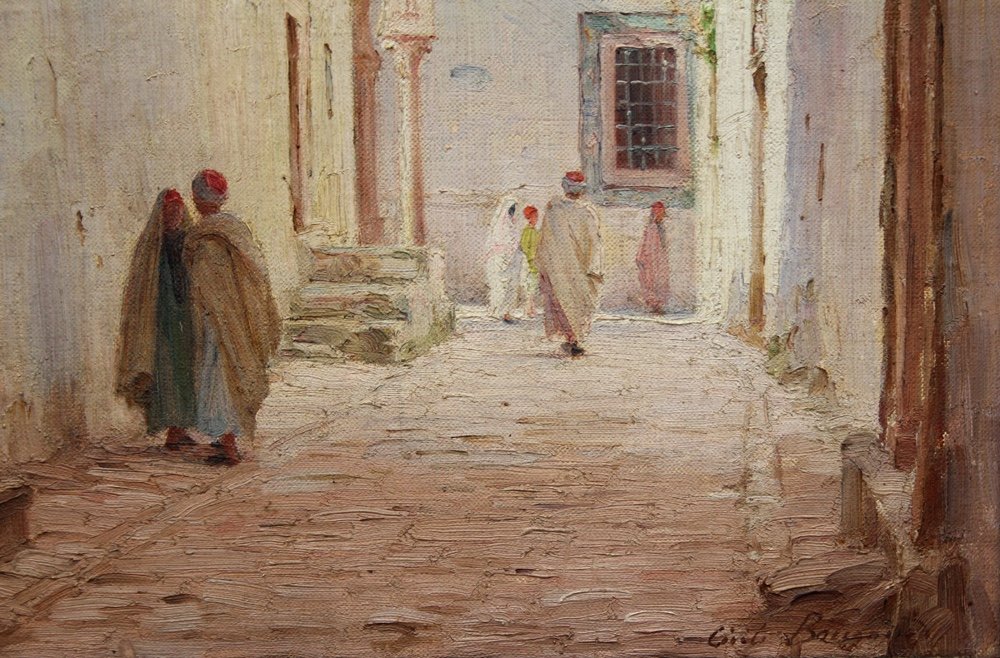 Street Scene In A Passage Of Tunis By Cécile Augustine Bougourd (french, 1857 - 1941)-photo-2