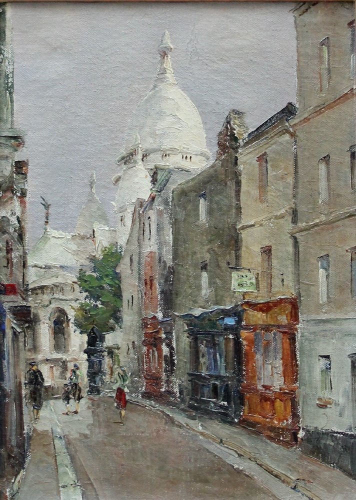 View From  Montmartre The Sacre Coeur By élisée Maclet (french 1881-1962 Paris), Attr. To -photo-2