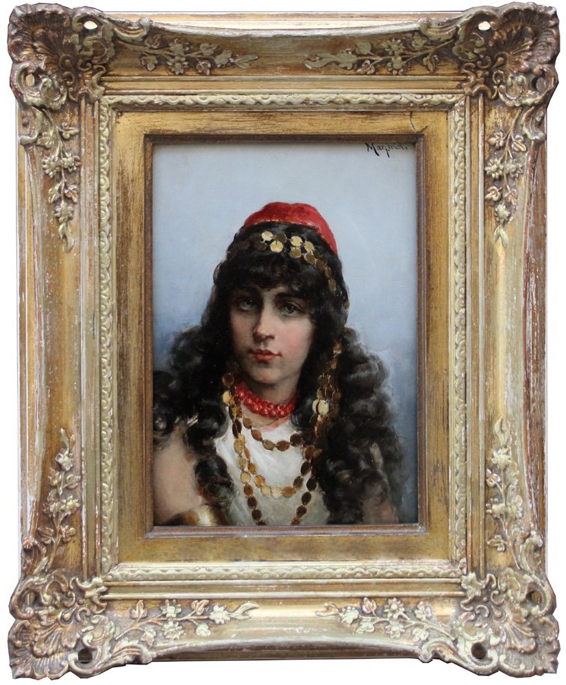 Portrait d'une beauté orientale par James Emery MAXFIELD (Américain 1848- 1919)