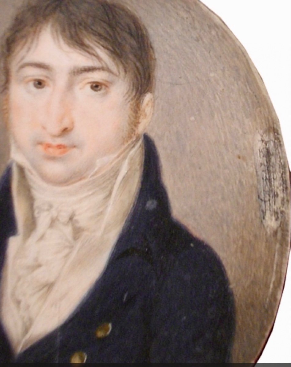 Josef Grassi (1755-1838) Potrait Miniature De F.j. Beschorz, l'Acteur De La Cour Berlin-photo-1