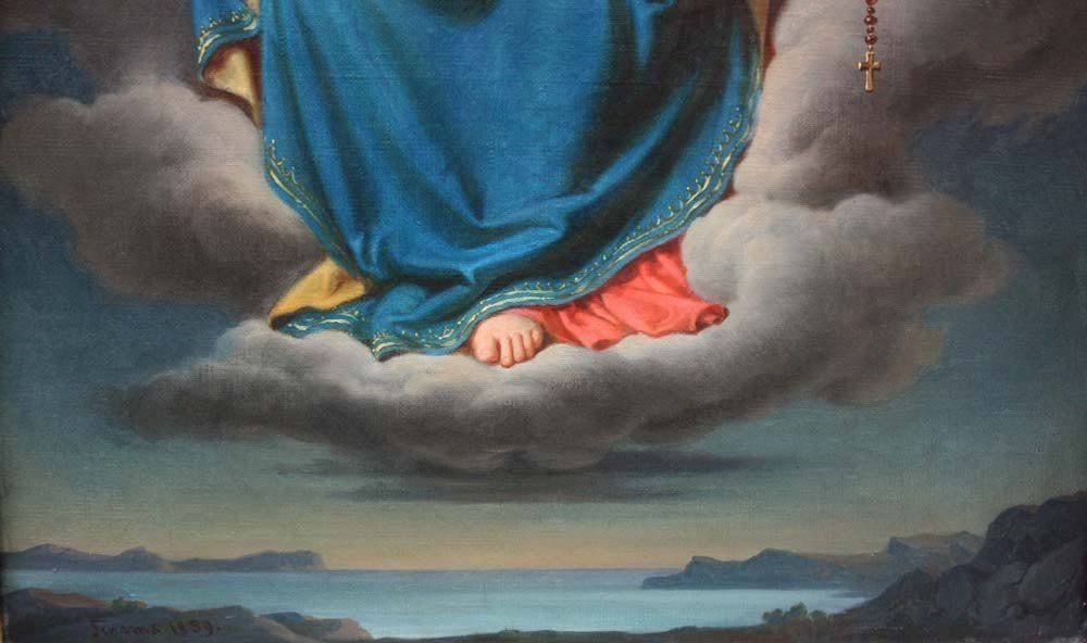 Vierge à l'Enfant par  Franz Schams (autrichien, 1823-1883)-photo-4