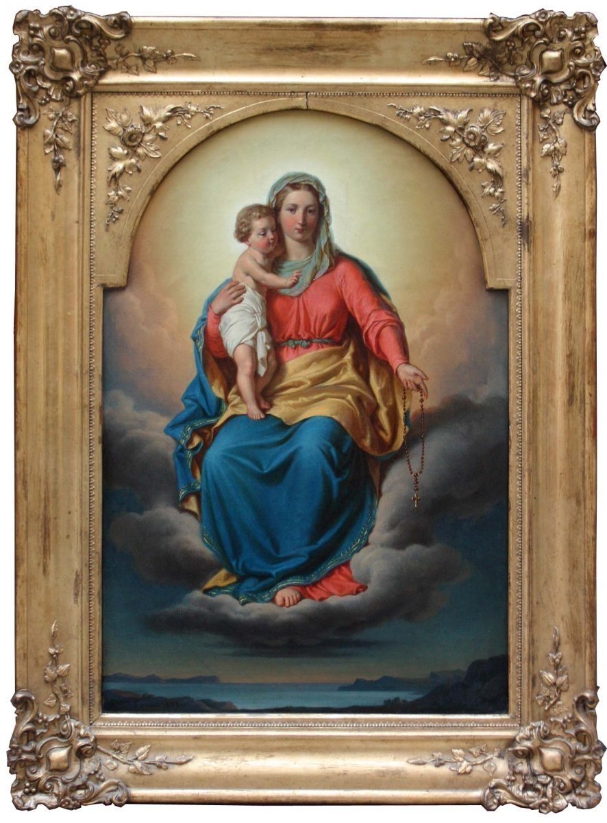 Vierge à l'Enfant par  Franz Schams (autrichien, 1823-1883)