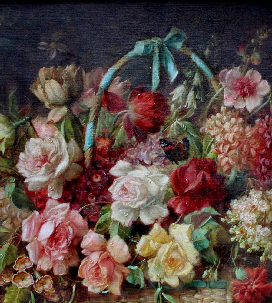 Hans Zatzka (austria 1859-1945), Magnificent Still Life With Flowers, Birds And Butterflies-photo-4