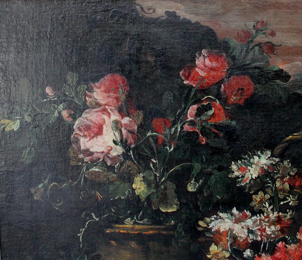 ELIZABETHA MARCHIONI (Rovigo /Vénétie vers 1700), Nature morte aux fleurs et perroquet)-photo-4