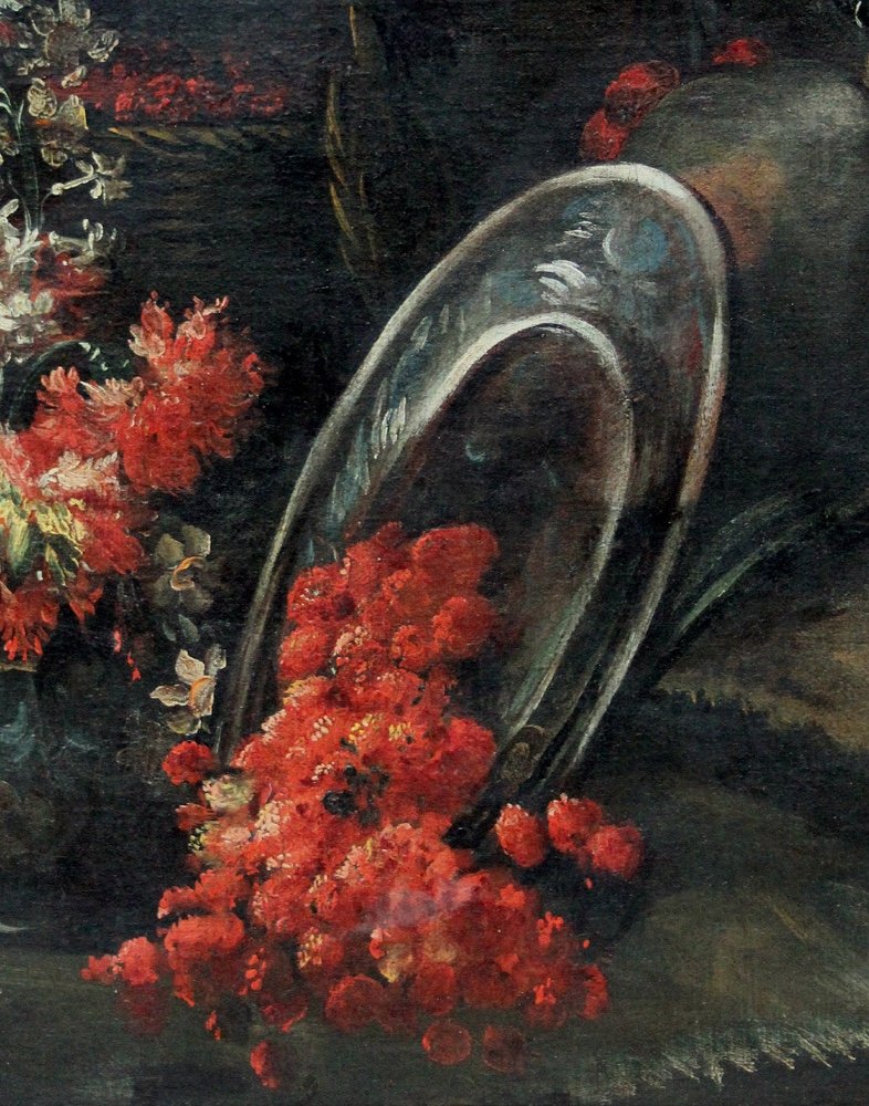 ELIZABETHA MARCHIONI (Rovigo /Vénétie vers 1700), Nature morte aux fleurs et perroquet)-photo-2