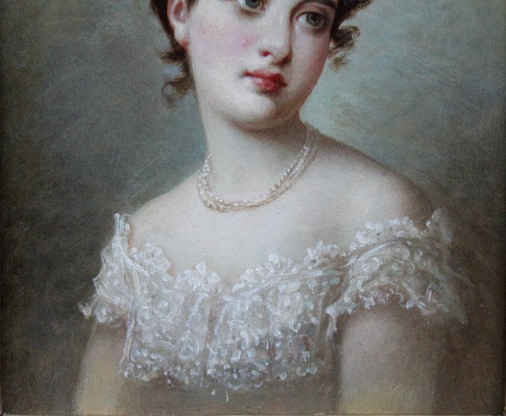 Charles Joshua Chaplin (french, 1825 - 1891), Attr.to, Portrait Of A Young Beauty-photo-4