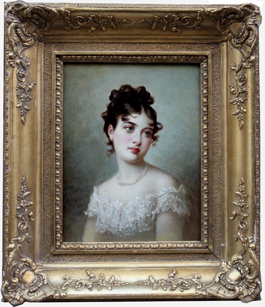 Charles Joshua Chaplin (french, 1825 - 1891), Attr.to, Portrait Of A Young Beauty