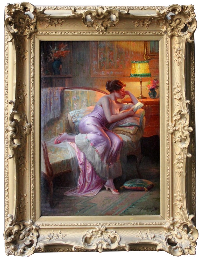 Scène de boudoir I par Max Albert Carlier (Belge, 1872-1938)