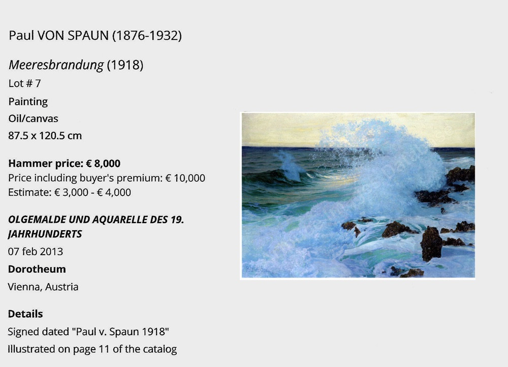 Surf On The Rocky Coast Of Capri By Paul Von Spaun (1876 - 1932).-photo-7