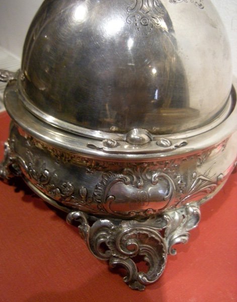 Récipient à Caviar, Argent, Poinçon Diana Head 1872-1922, Manufacture Viennoise Brother Frank-photo-2