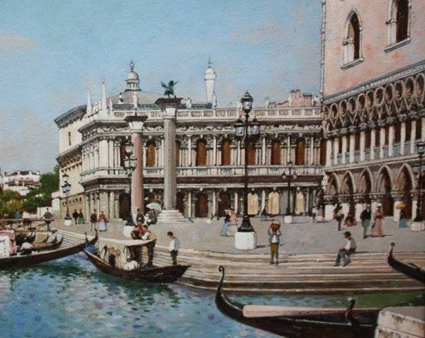 Venice, View Of St. Mark's Square By  Joszef Herczeg (hungarian, Born 1958-photo-2