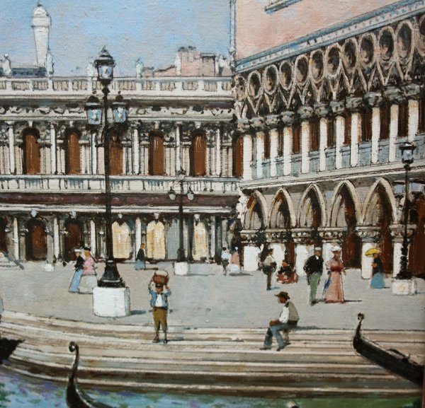 Venice, View Of St. Mark's Square By  Joszef Herczeg (hungarian, Born 1958-photo-3