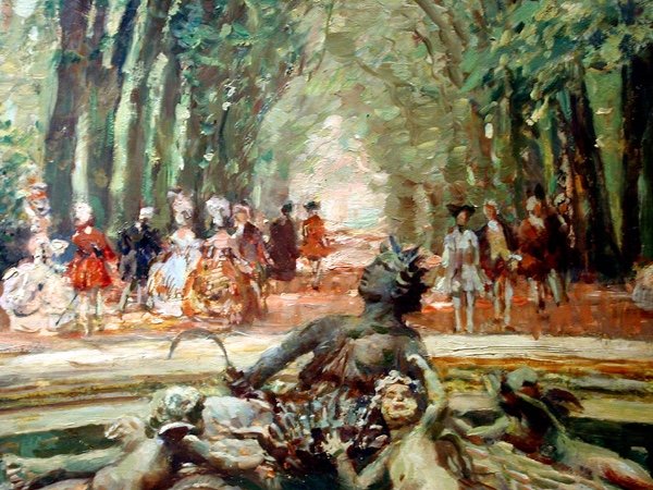 Société rococo dans le parc par Alois Wierer (Tchèque, né en 1878)-photo-4