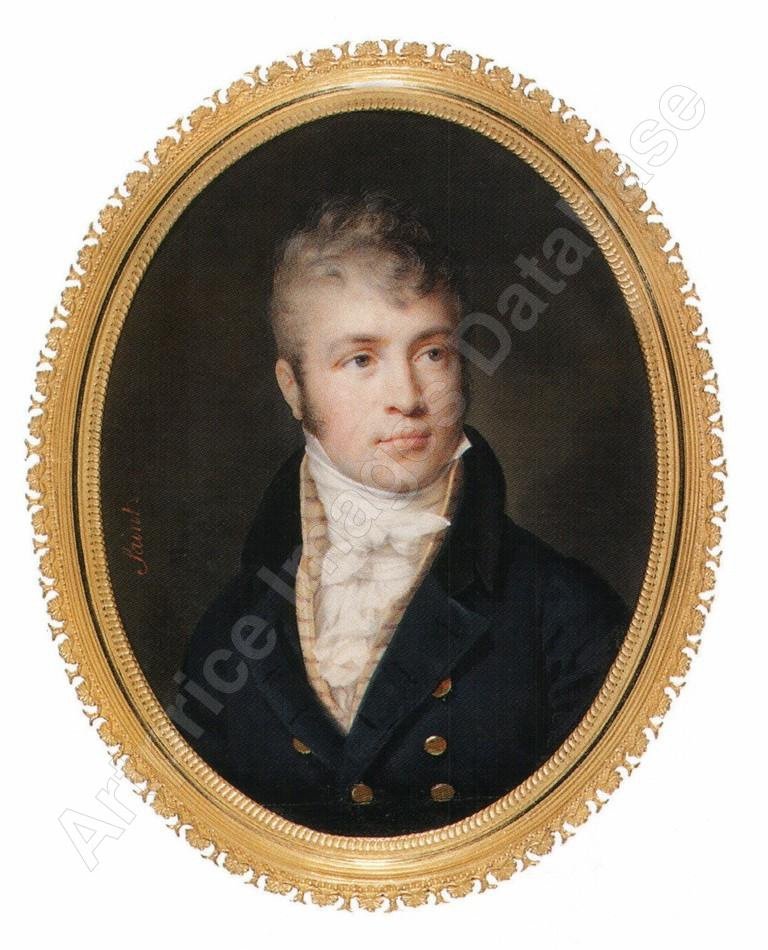 Daniel Saint (Français, 1778 - 1847), attr.à Miniature portrait d'un jeune homme-photo-3