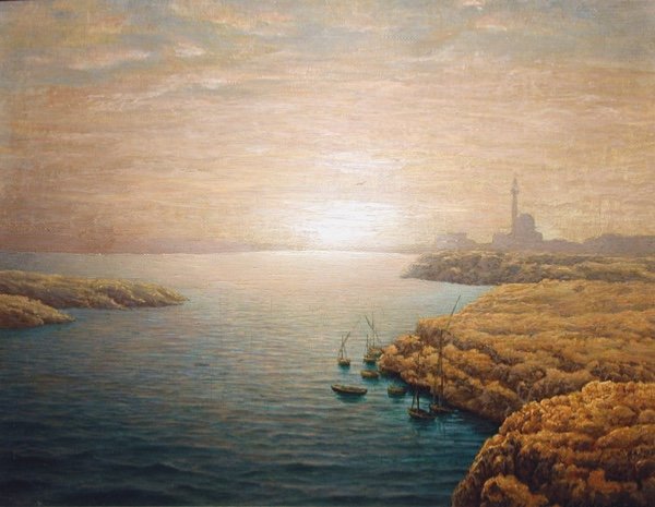 Sunset On The Bosphorus By Friedrich Albin Koko-mikoletzky (born 1889)-photo-2