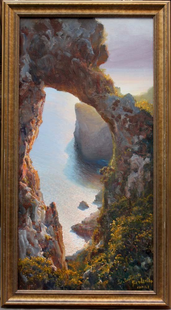 Motif From Capri, Italian Painter, 20th Century, Indistinctly Signed