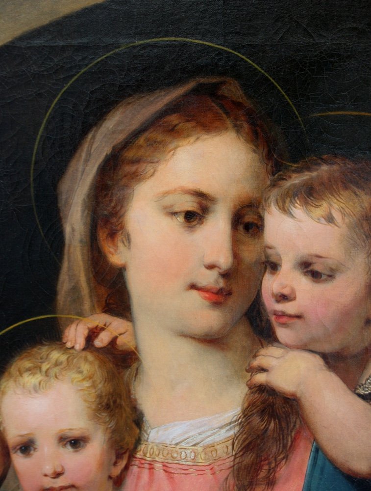 Madonna With Jesus And St. John By Franz Russ (austrian 1844 - 1906)-photo-4