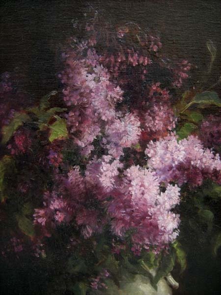 Still Life With Lilac By Stassa Kovacevic (1888 Constantinople - 1945 Vienna)-photo-3