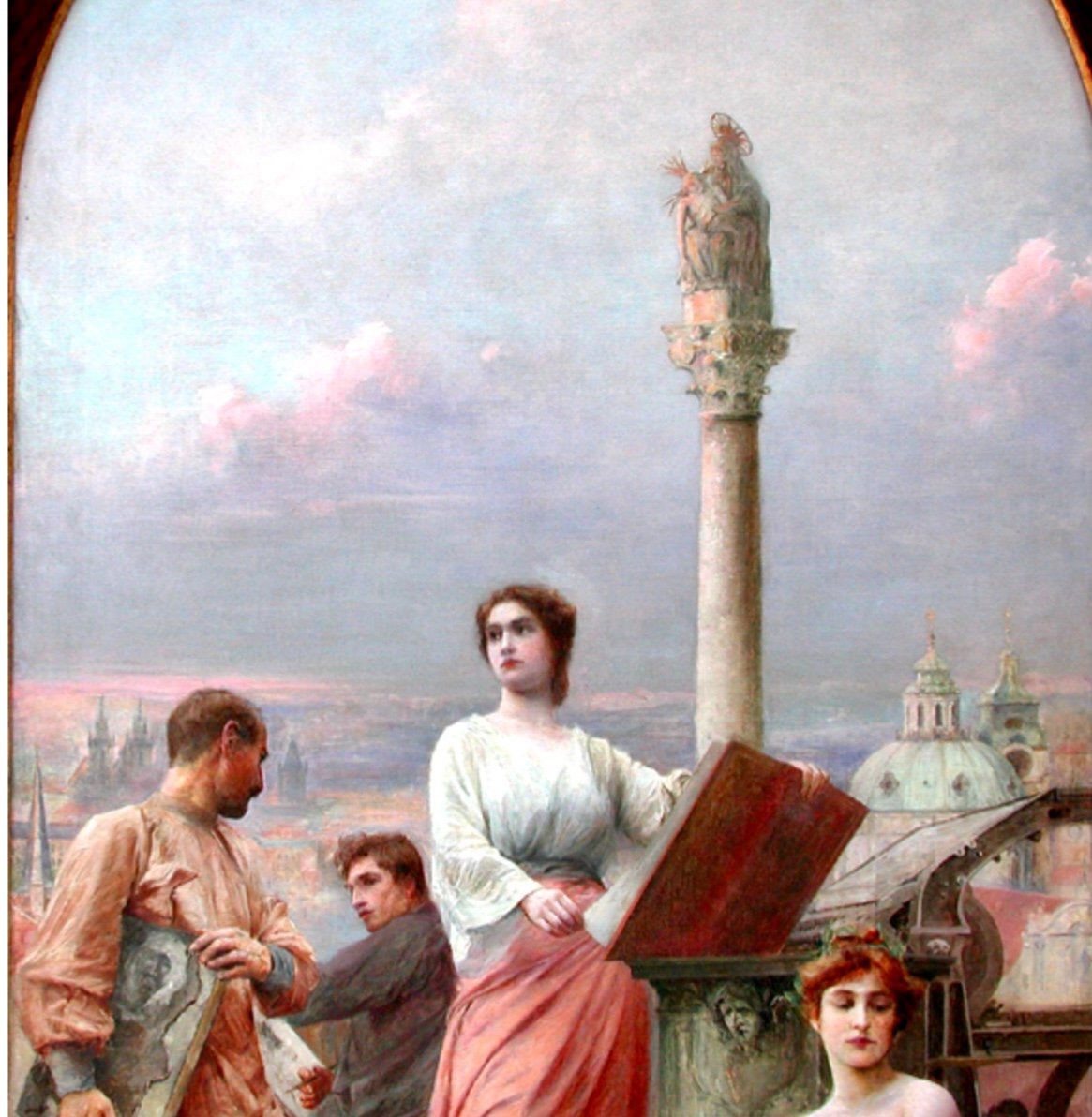 "allegory Of Graphic Arts" By F. Hercik (born 1861), Museum Of Applied Arts In Praque-photo-3