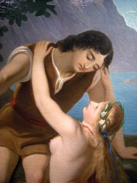 Jeune Pêcheur et Nymphe de la mer par  Georg Kugler (né En 1840 à Vienne)-photo-2