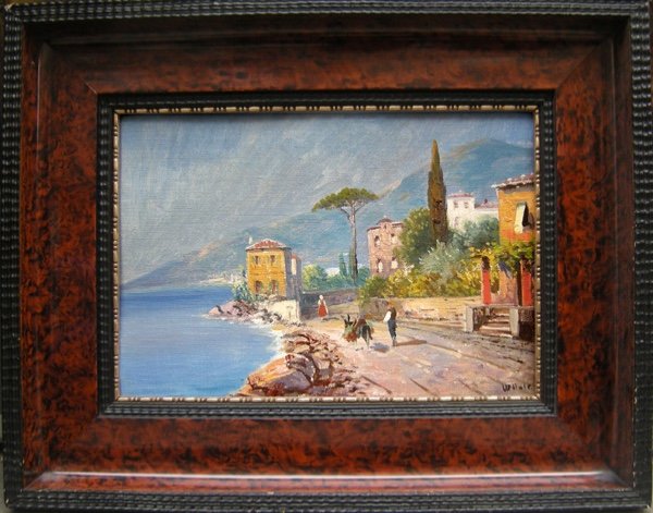 A Pair Of Coastal Landscapes, Italian, Circa 1900-photo-2