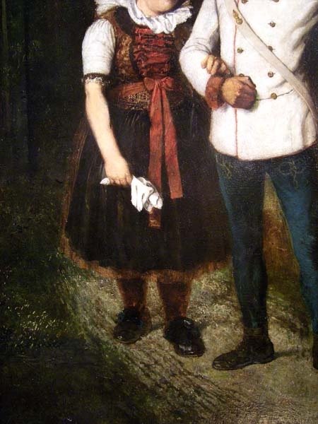 Promenade With Officer By Laszlo Frecskay (born 1844)-photo-2