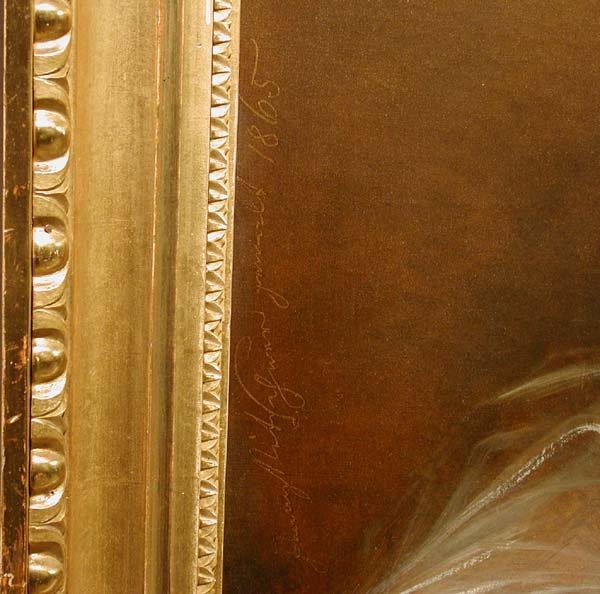 Joseph Nitschner (autrichien, né en 1805) Portrait d'une dame à la robe blanche-photo-2