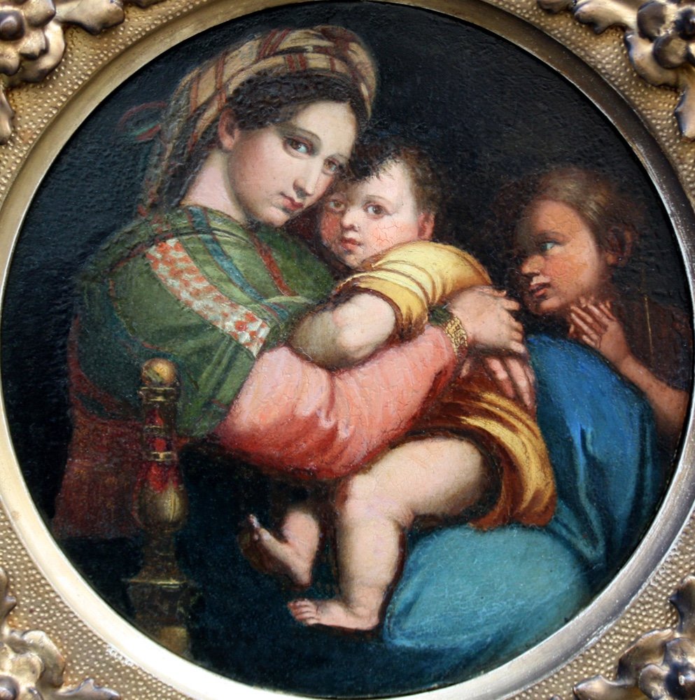 Madonna della Sedia d'après Raphaël, milieu du XIXe siècle-photo-2