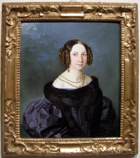 Portrait d'une noble dame par Ferdinand Georg Waldmüller (autrichien, 1793 - 1865), attr.