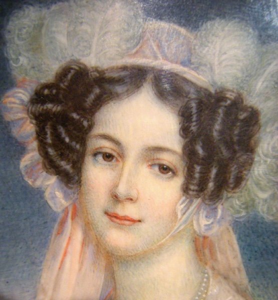 Renard (listed French Miniaturist, Active 1810-1830) Miniature Portrait Of A Young Woman-photo-4