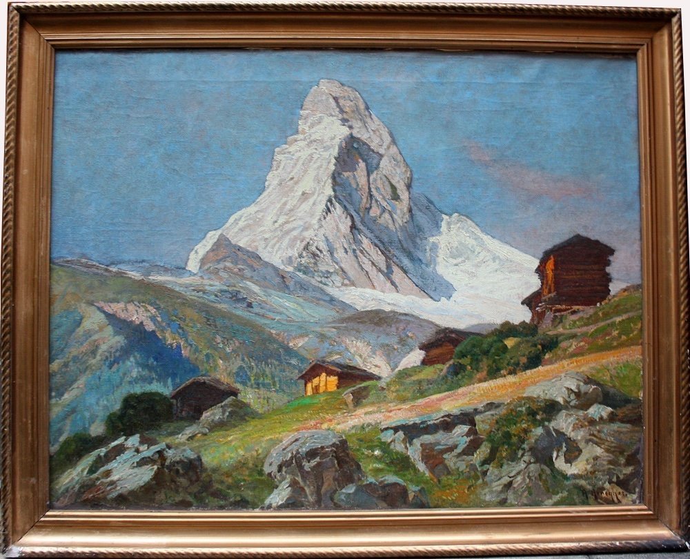 Vue Du Mont Cervin Sur La Frontière Italo-suisse par G.arnegger 