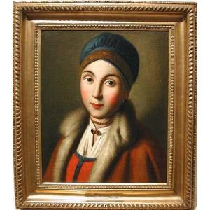 Portrait Of A Russian Beauty By Pietro Antonio Rotari (1707-1762), Attributed 