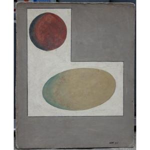 Abstract Composition By Charles Bert (born 1873 In Milwaukee - Died In Lyme/usa)