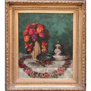 Nature morte aux fleurs  par Marie Weger (allemagne 1882-1980)