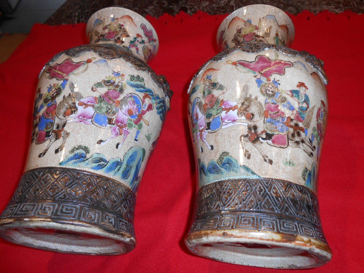 Paire De Vases  Nankin  Chine-photo-3