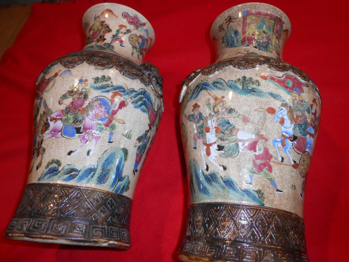 Paire De Vases  Nankin  Chine-photo-4