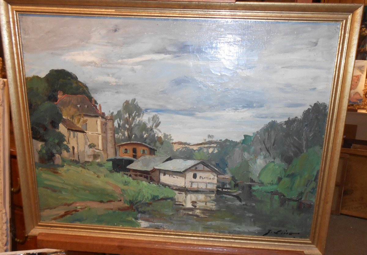 Les Lavoirs à Moret Sur Lerge  Gustave Lino