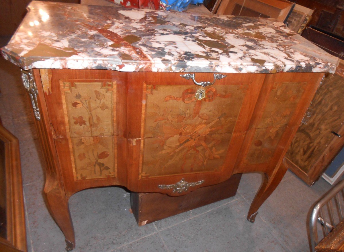 Commode Sauteuse Transition Louis XVI