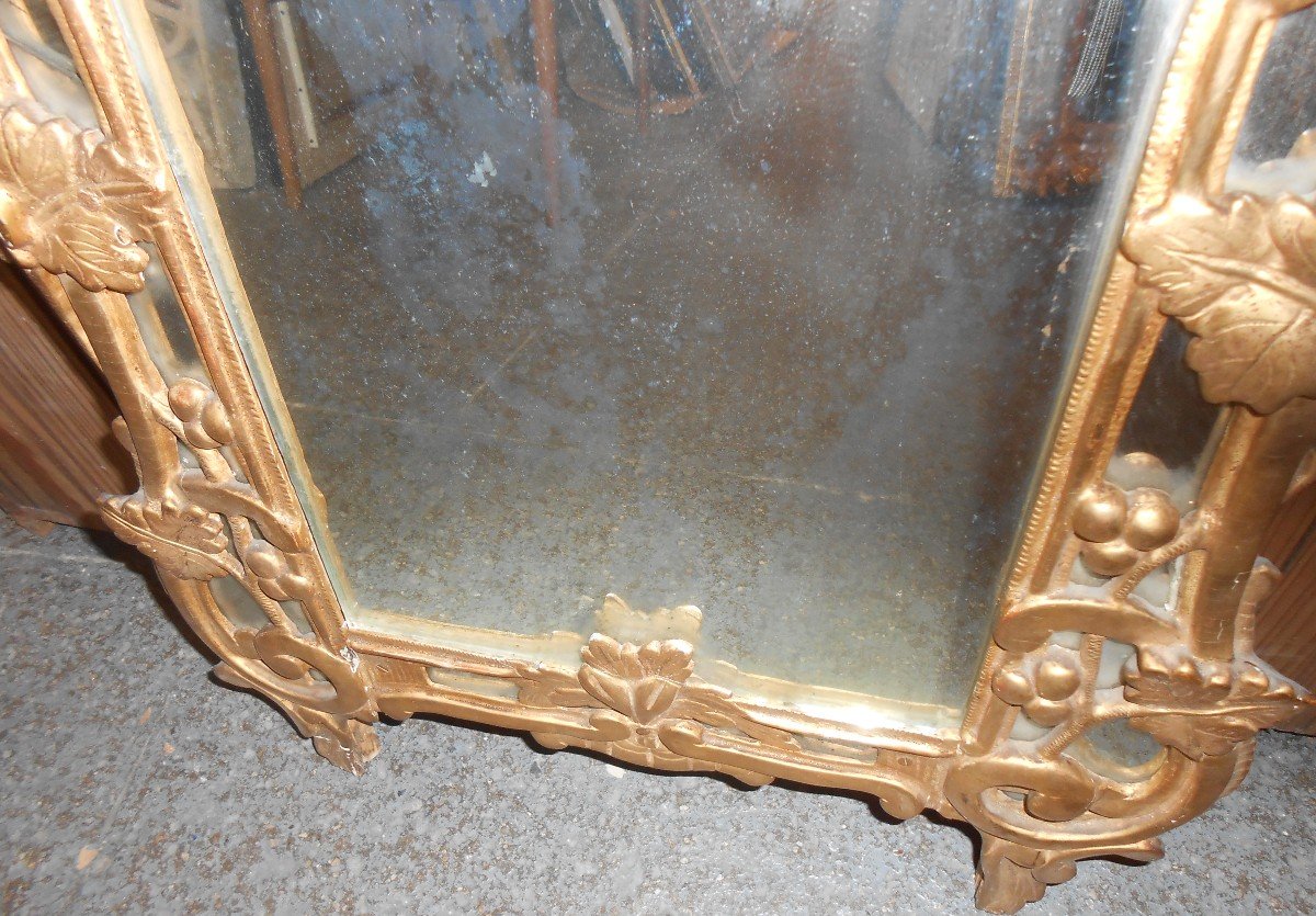 XVIIIth Century Gilded Wood Pare Closes Mirror-photo-1