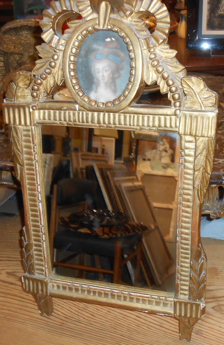 Miroir Trumeau Louis XVI époque XIX Iéme Siécle