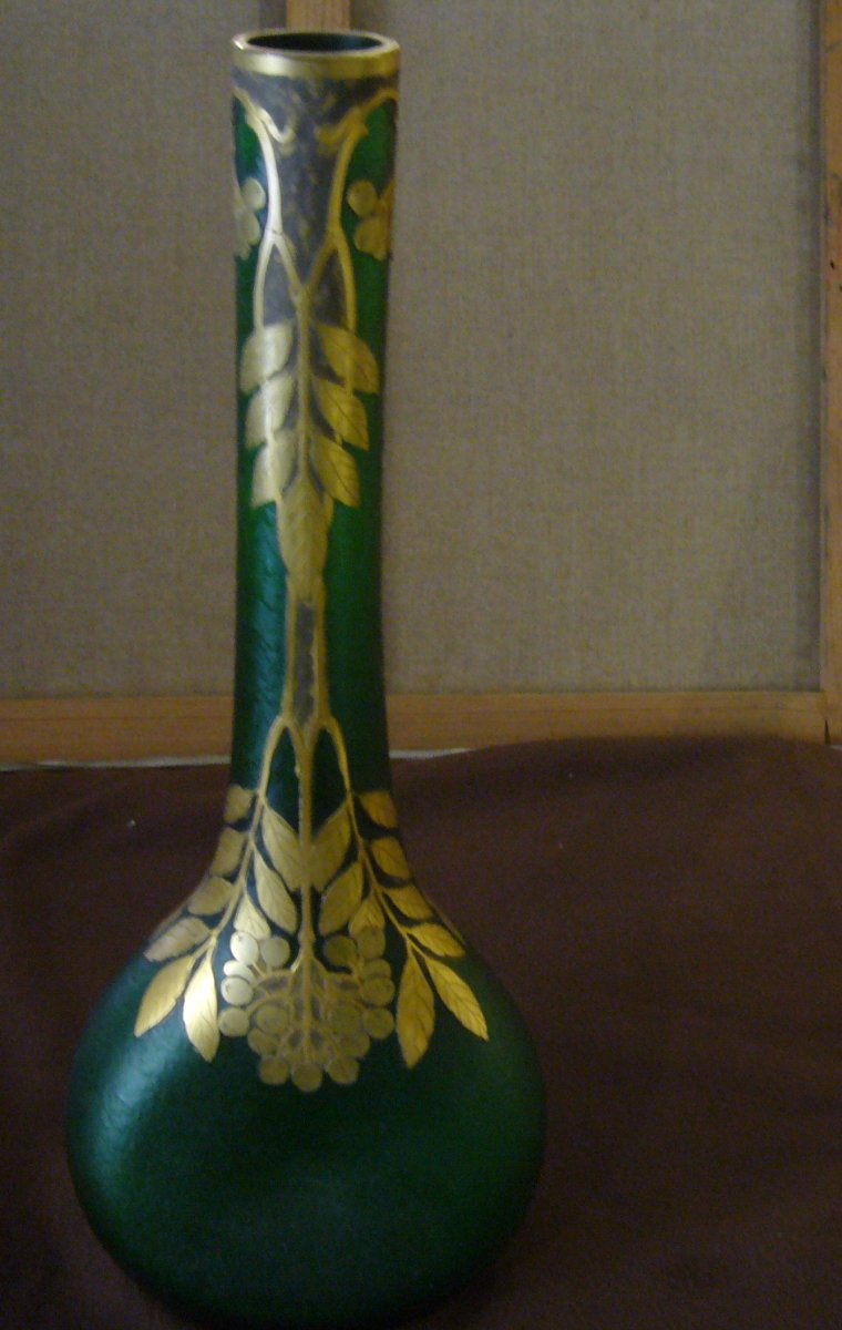 Vase En Verre Givré / LEGRAS  ET CIE MONTJOYE-photo-1